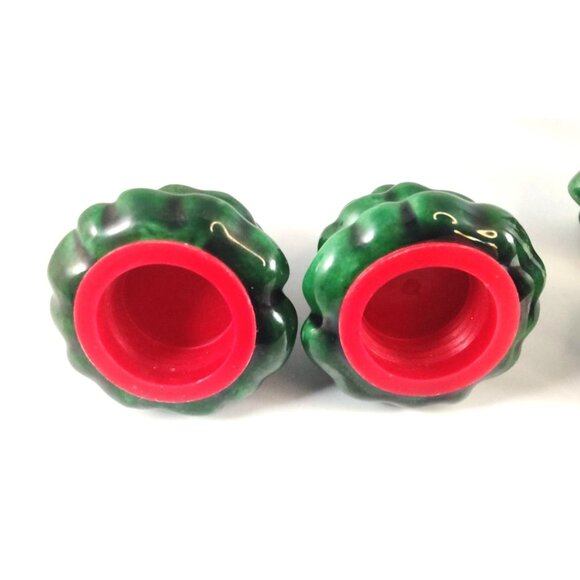 Set Of 4 Vintage Christmas Tree Napkin Rings & 2 Salt/Pepper Shakers - Picture 3 of 12